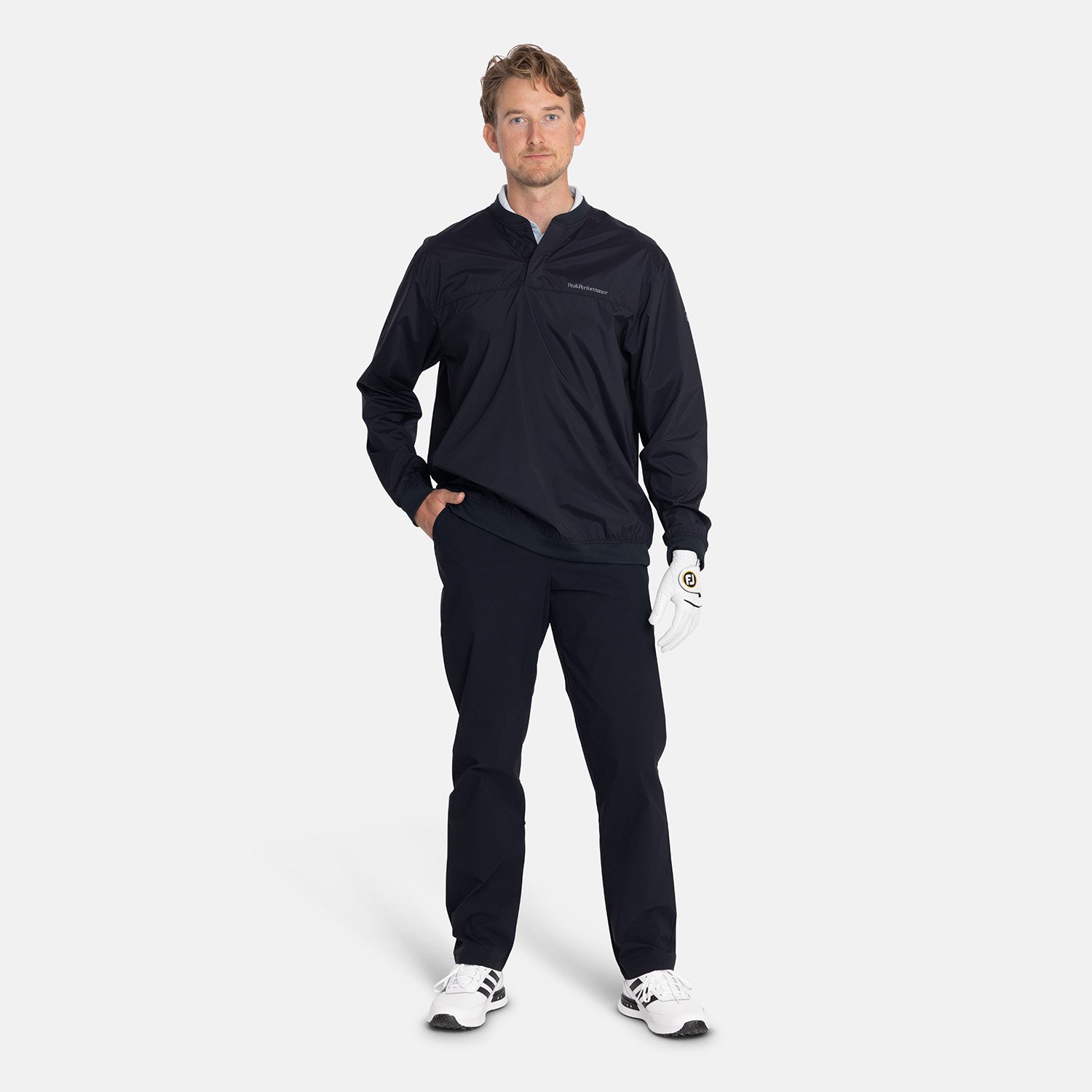 M Wind Crew Svart Peak Performance