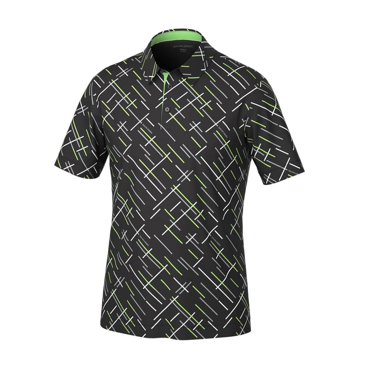 Galvin Green Mathias Golf Shirt - Black/Green Galvin Green Mathias Golf Shirt - Black/Green