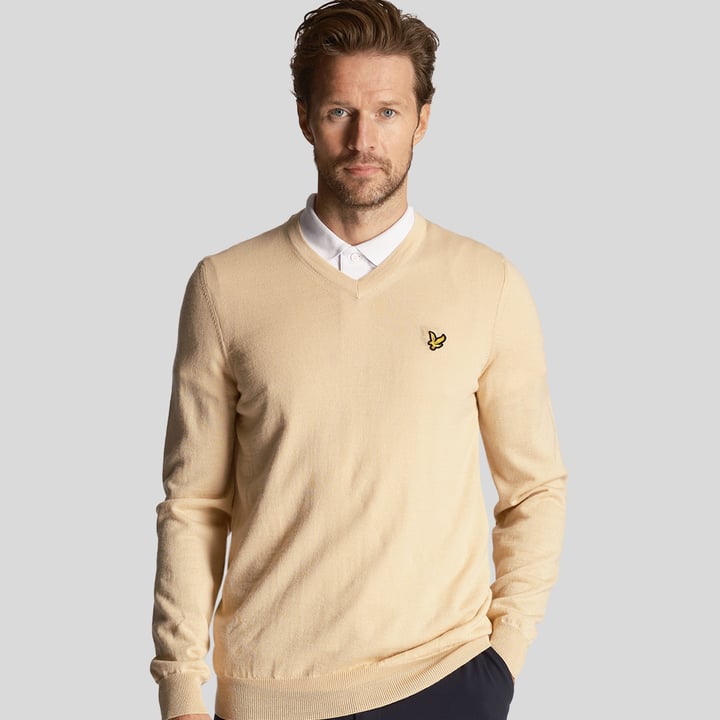 Golf V-Neck Beige Lyle & Scott