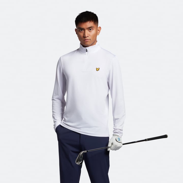 Golf Stretch Midlayer Weiß Lyle & Scott