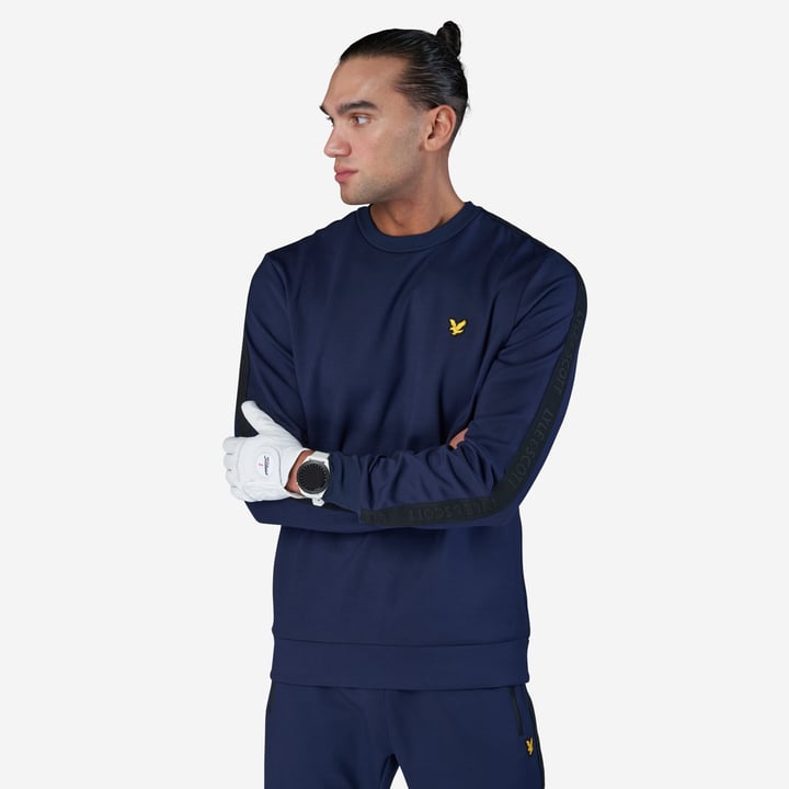 Sleeve Tape Crew Blau Lyle & Scott