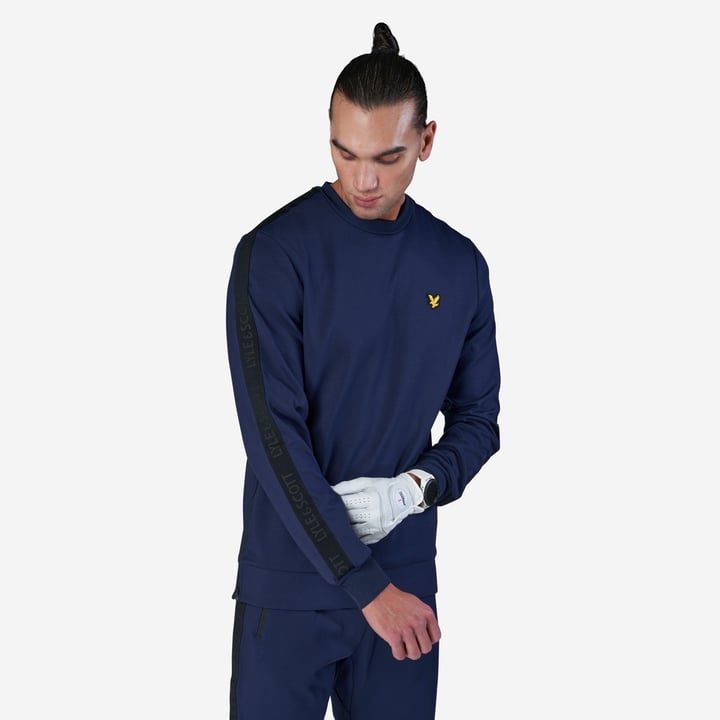 Sleeve Tape Crew Blau Lyle & Scott