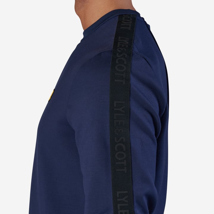 Sleeve Tape Crew Blau Lyle & Scott