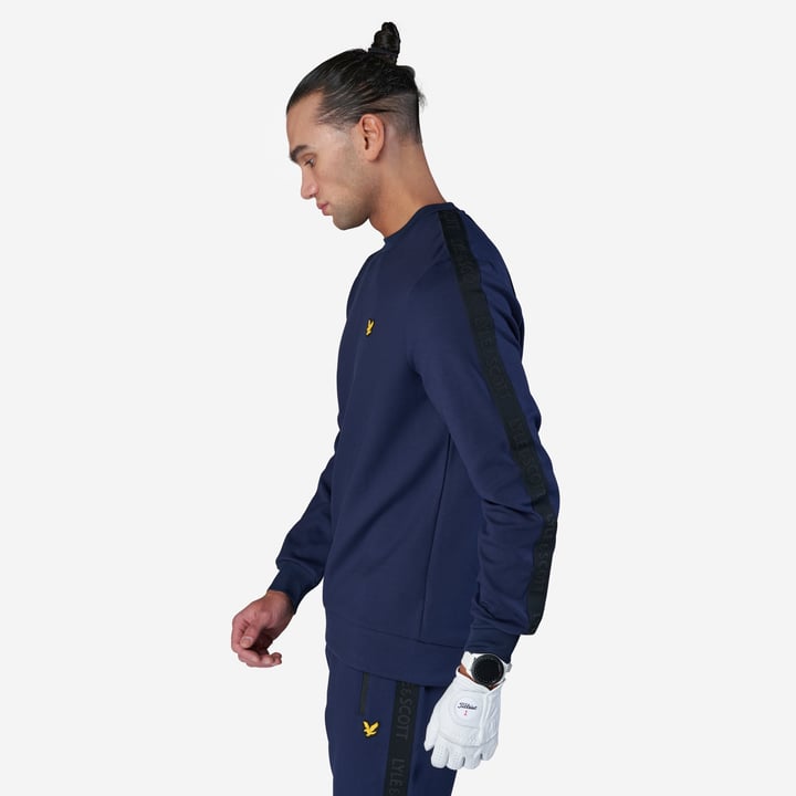 Sleeve Tape Crew Blau Lyle & Scott