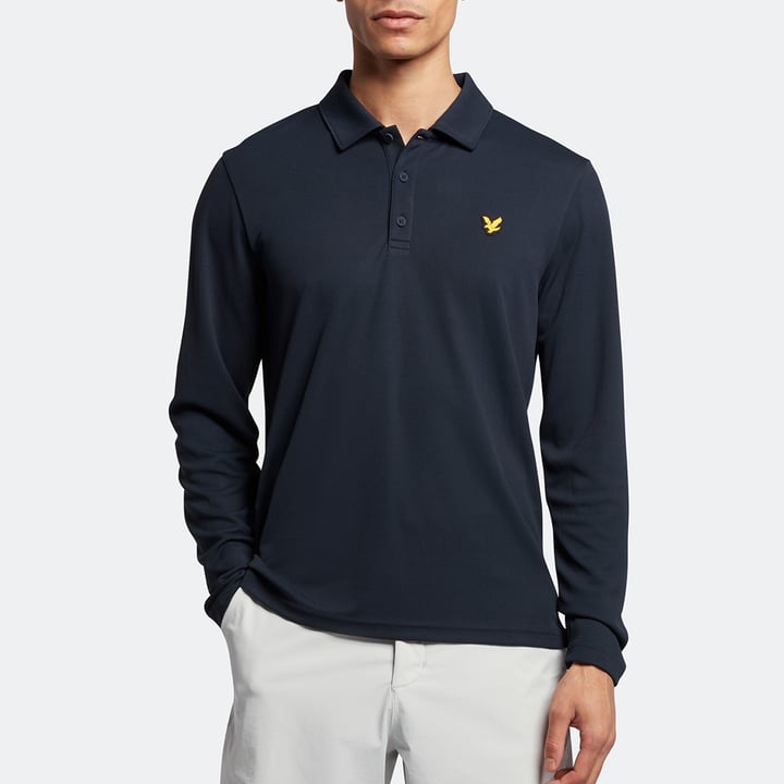Long Sleeve Tech Polo Blå Lyle & Scott