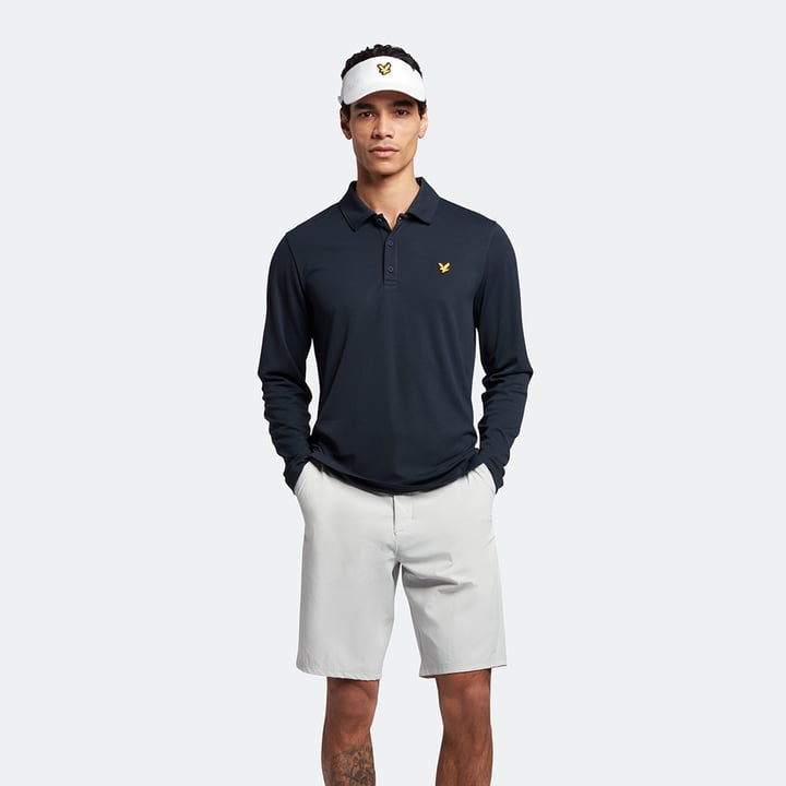 Long Sleeve Tech Polo Blå Lyle & Scott