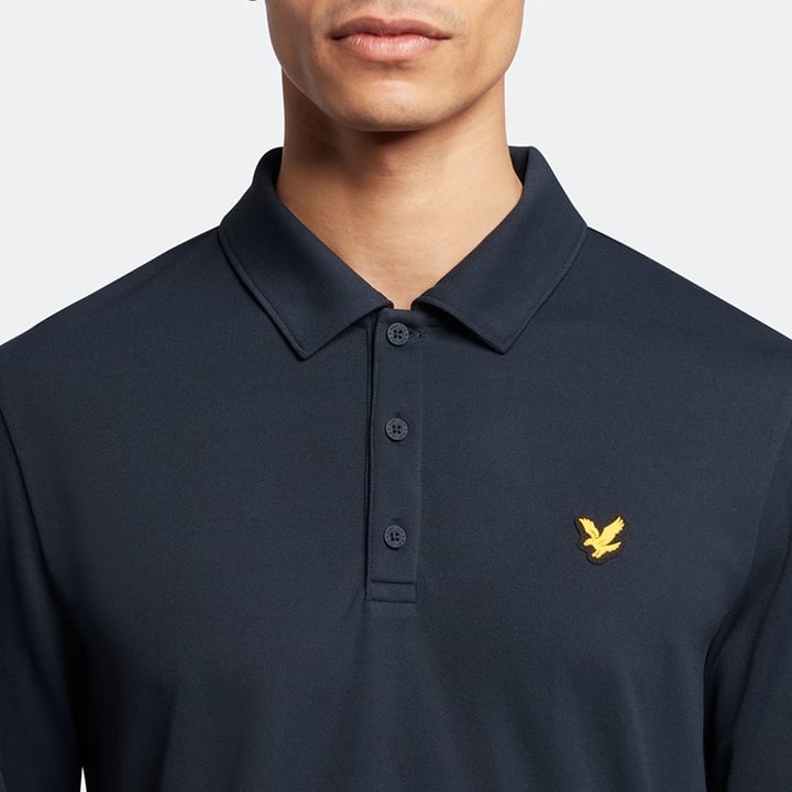 Long Sleeve Tech Polo Blå Lyle & Scott