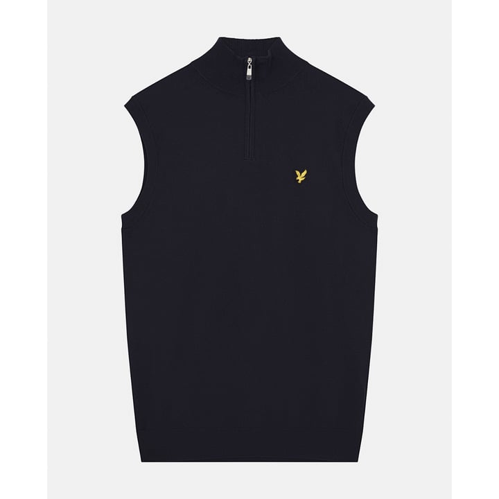 Knitted Vest Blå Lyle & Scott