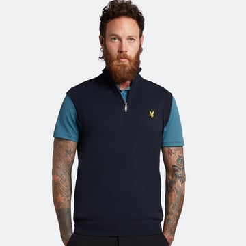 Knitted Vest Blå Lyle & Scott