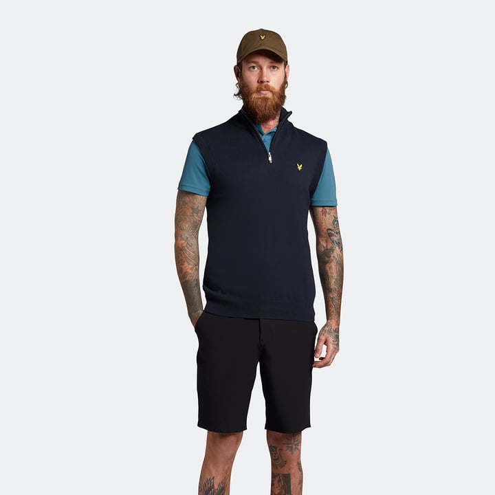 Knitted Vest Blå Lyle & Scott