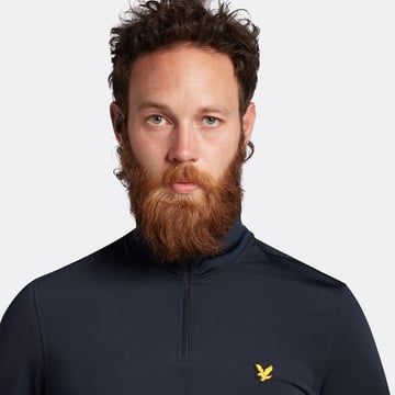 Tech 1/4 Zip Midlayer Blå Lyle & Scott