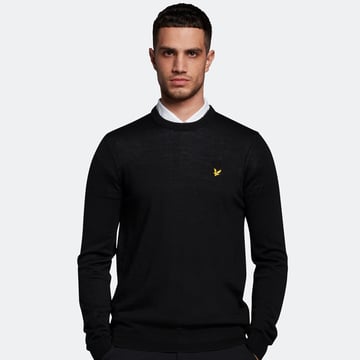 Crew Neck Pullover Sort Lyle & Scott