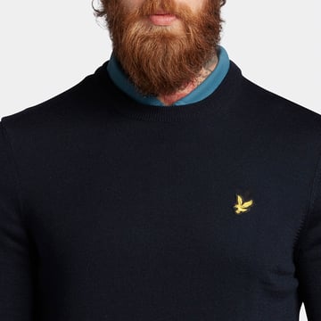 Crew Neck Pullover Blå Lyle & Scott