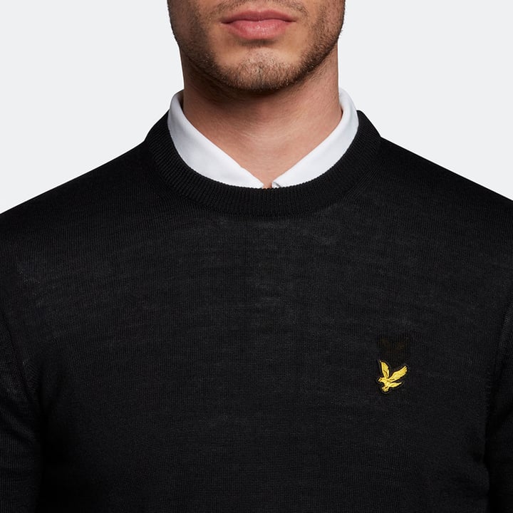 Crew Neck Pullover Sort Lyle & Scott