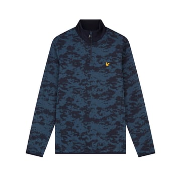 Seafoam 1/4 Zip Midlayer Blå Lyle & Scott