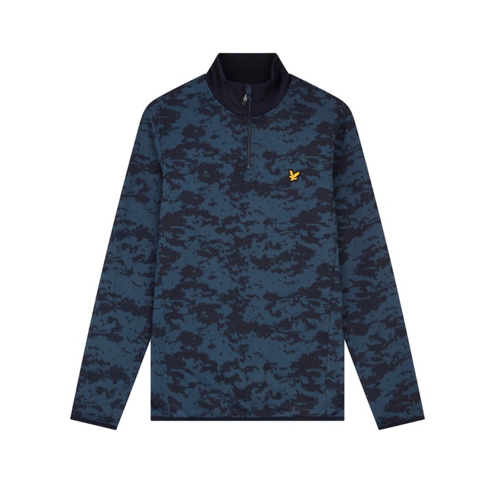Seafoam 1/4 Zip Midlayer Blå Lyle & Scott