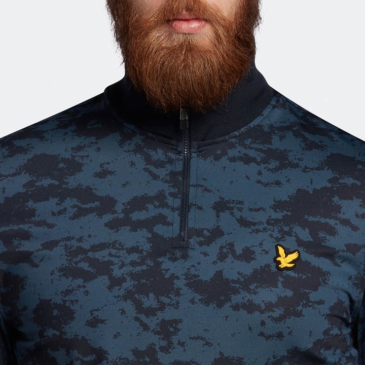 Seafoam 1/4 Zip Midlayer Blå Lyle & Scott