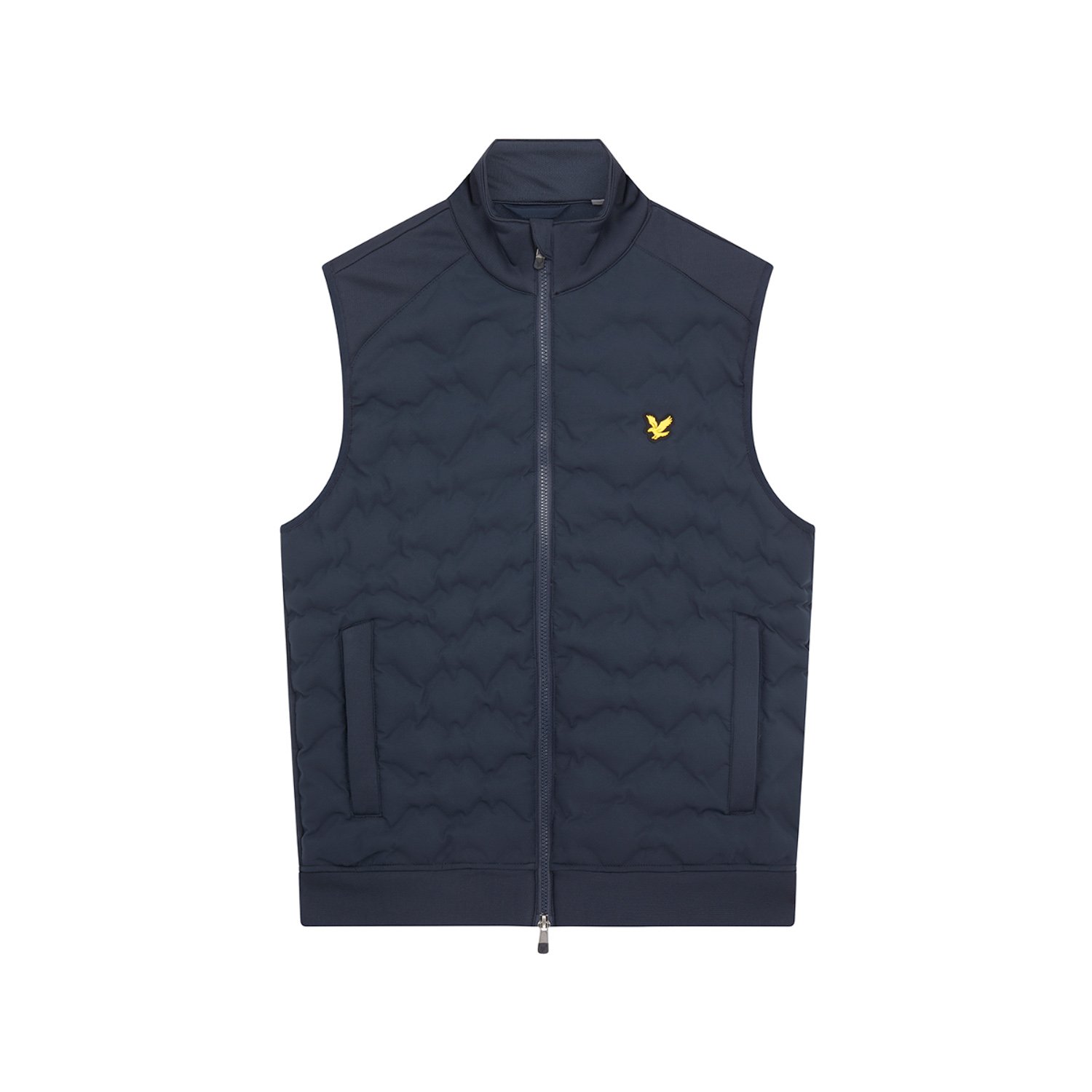 Quilted Back Fleece Gillet Blå