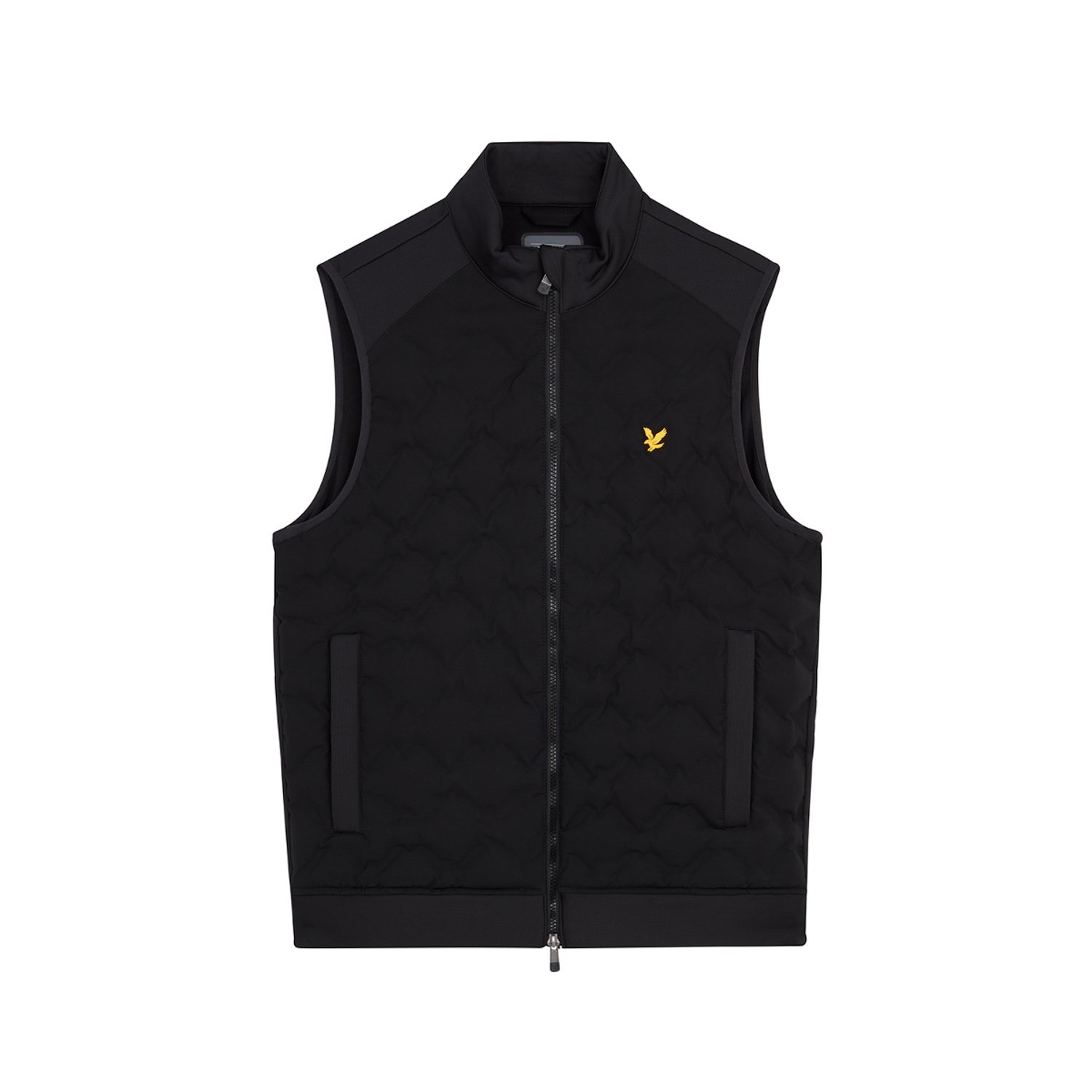 Quilted Back Fleece Gillet Schwarz