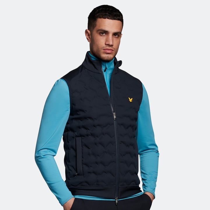 Quilted Back Fleece Gillet Blau Lyle & Scott