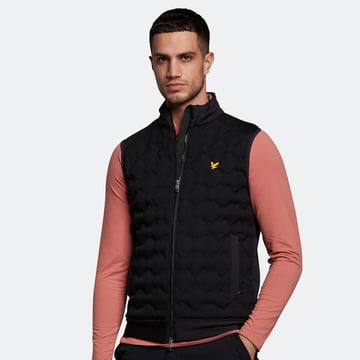 Quilted Back Fleece Gillet Svart Lyle & Scott