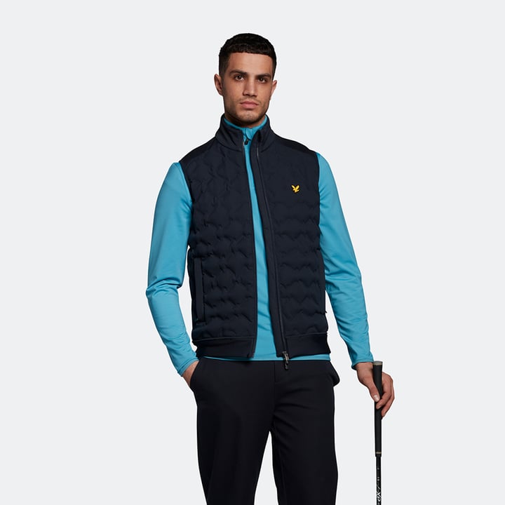 Quilted Back Fleece Gillet Blau Lyle & Scott