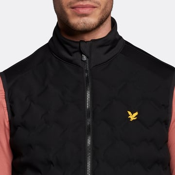 Quilted Back Fleece Gillet Svart Lyle & Scott