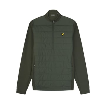 Baffle Quilted Quarter Zip Grön Lyle & Scott