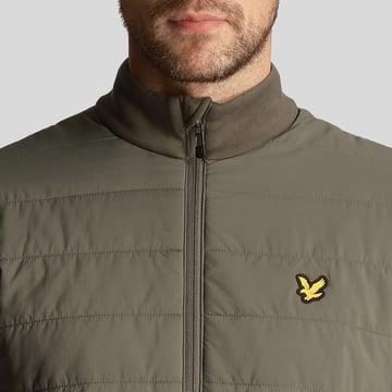 Baffle Quilted Quarter Zip Vihreä Lyle & Scott