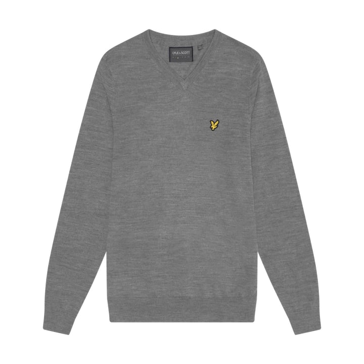 V-Neck Merino Blend Grå Lyle & Scott V-Neck Merino Blend Grå Lyle & Scott