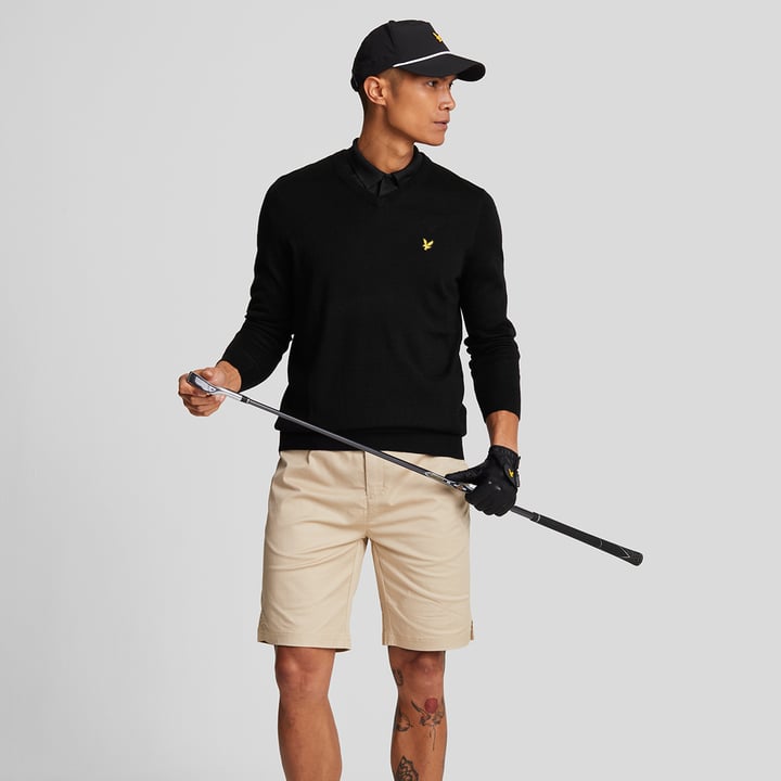 V-Neck Merino Blend Svart Lyle & Scott V-Neck Merino Blend Svart Lyle & Scott
