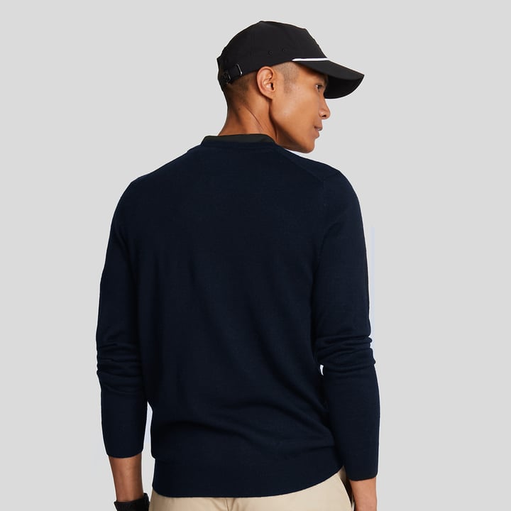 V-Neck Merino Blend Blå Lyle & Scott V-Neck Merino Blend Blå Lyle & Scott