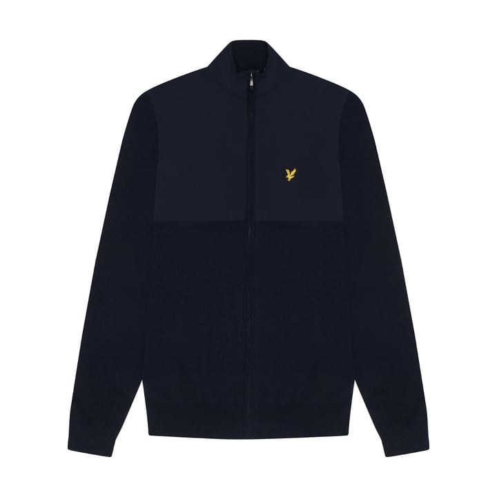 Overlay Full Zip Knitted Jumper Blå Lyle & Scott