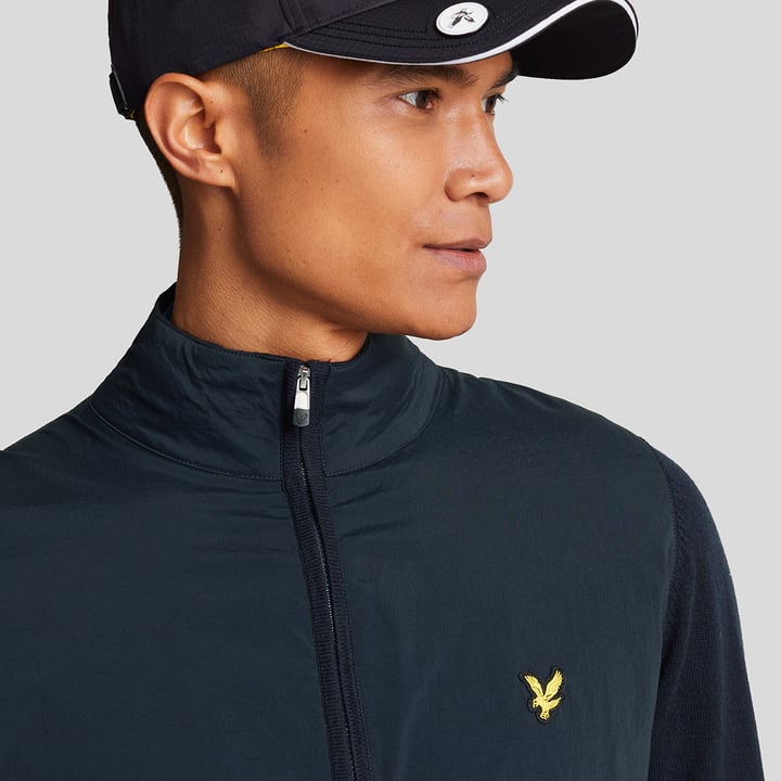 Overlay Full Zip Knitted Jumper Blå Lyle & Scott