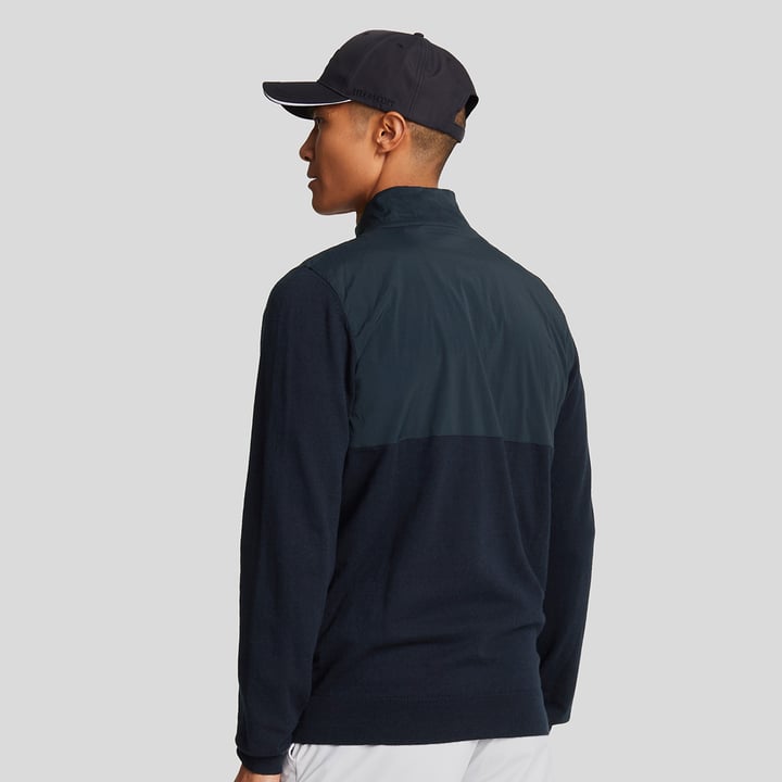 Overlay Full Zip Knitted Jumper Blå Lyle & Scott