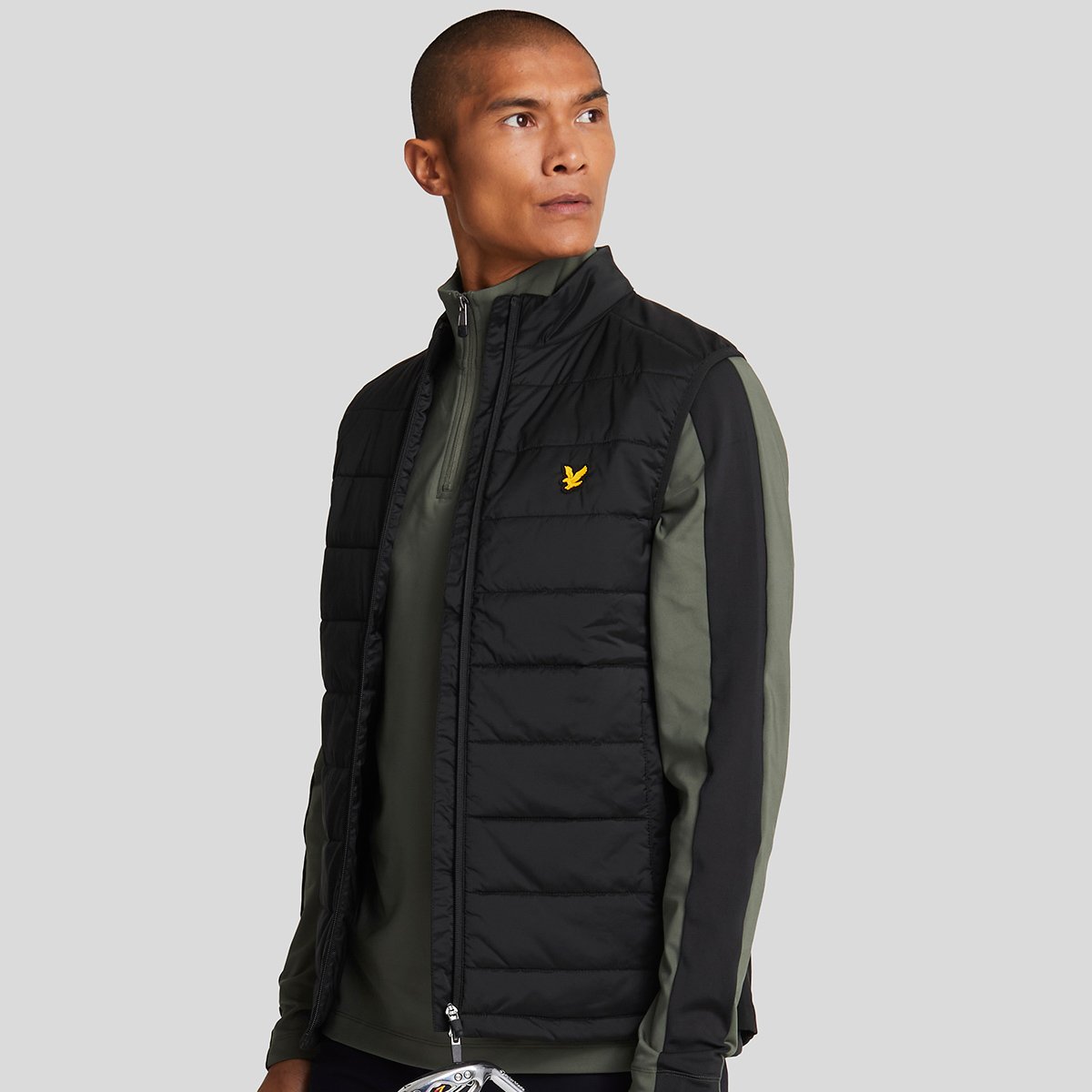 Wadded Golf Gilet Le noir Lyle & Scott