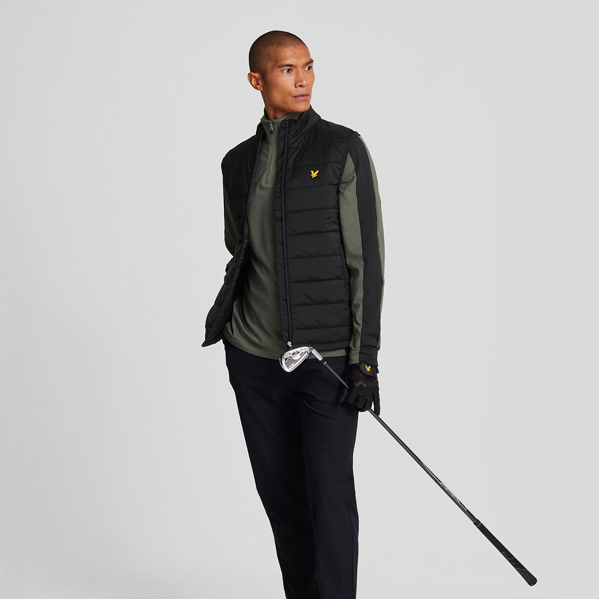 Wadded Golf Gilet Le noir Lyle & Scott