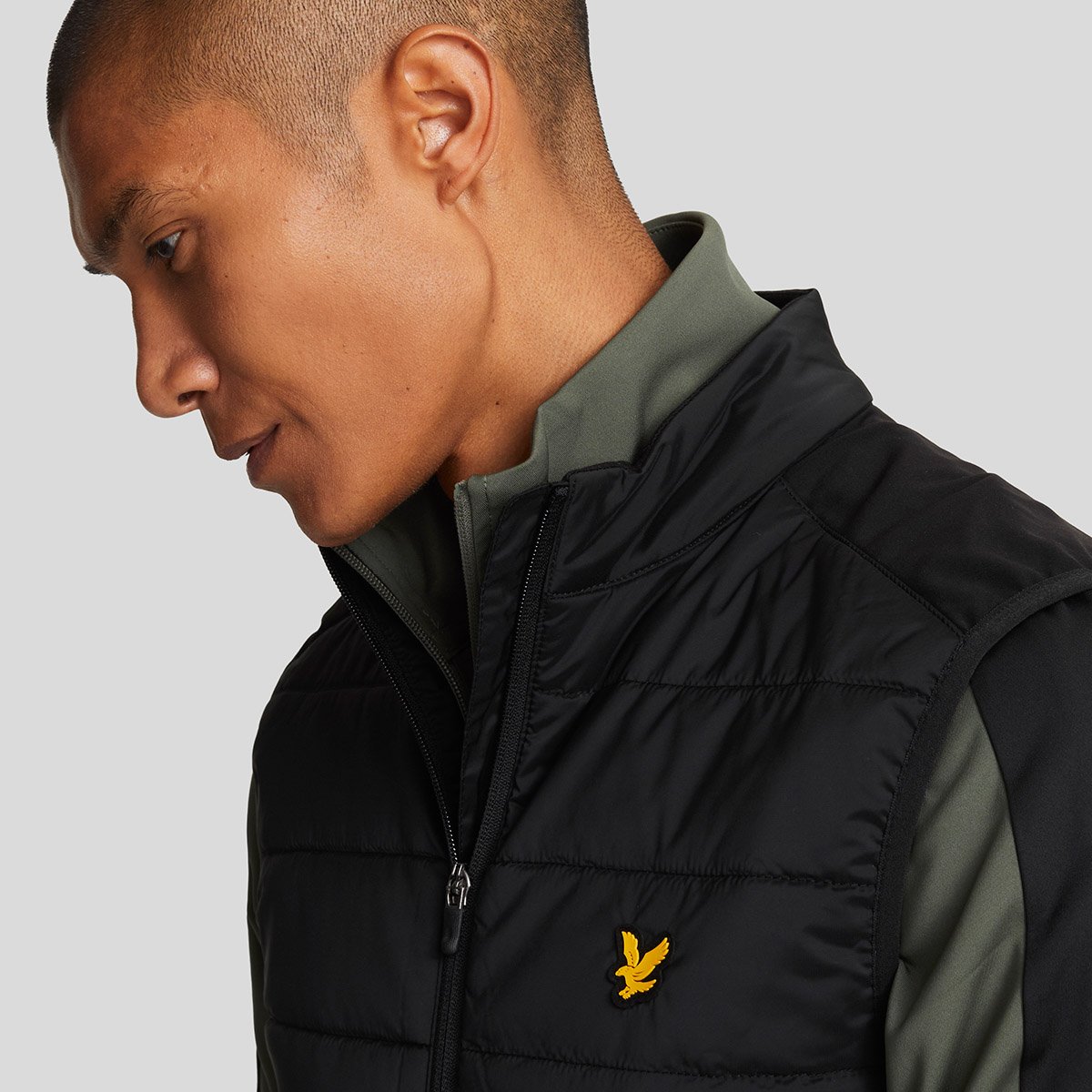 Wadded Golf Gilet Le noir Lyle & Scott