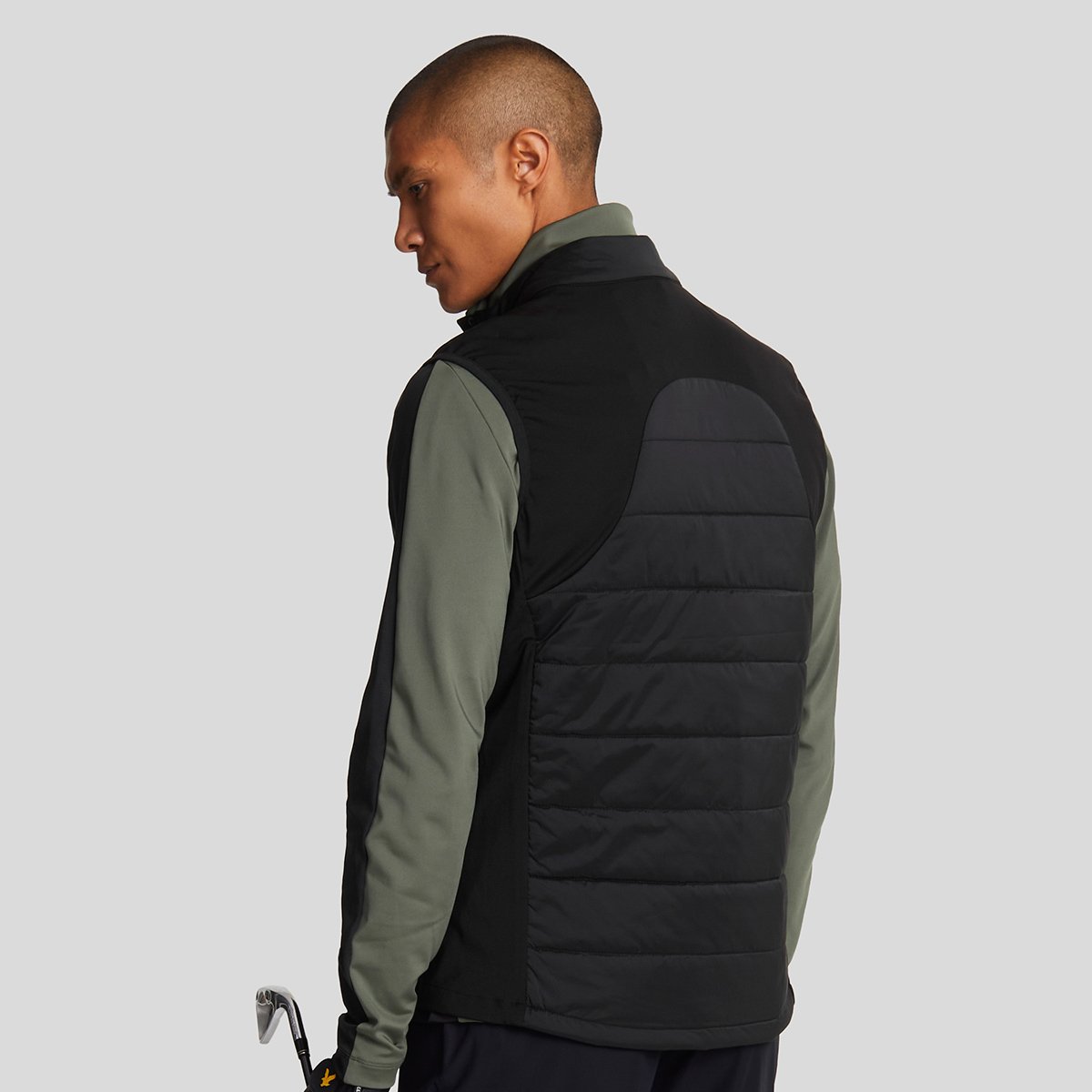 Wadded Golf Gilet Le noir Lyle & Scott