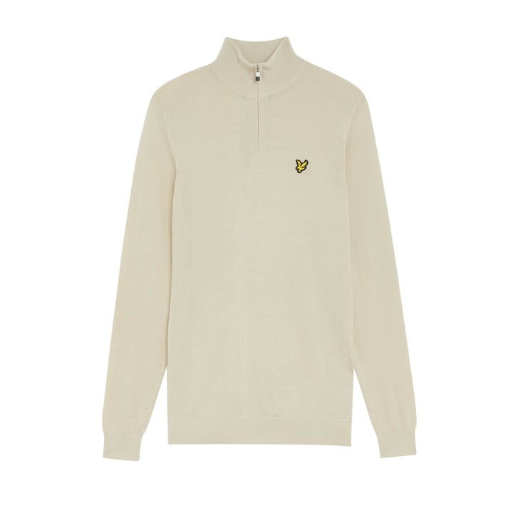 Merino Blend Quarter Zip Beige Lyle & Scott Merino Blend Quarter Zip Beige Lyle & Scott