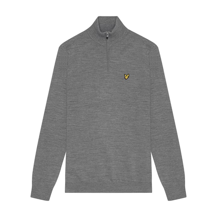 Merino Blend Quarter Zip Grå Lyle & Scott Merino Blend Quarter Zip Grå Lyle & Scott