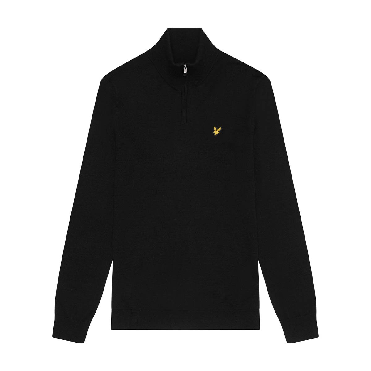 Merino Blend Quarter Zip Svart Lyle & Scott