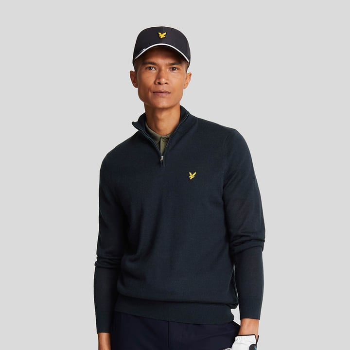 Merino Blend Quarter Zip Blå Lyle & Scott Merino Blend Quarter Zip Blå Lyle & Scott