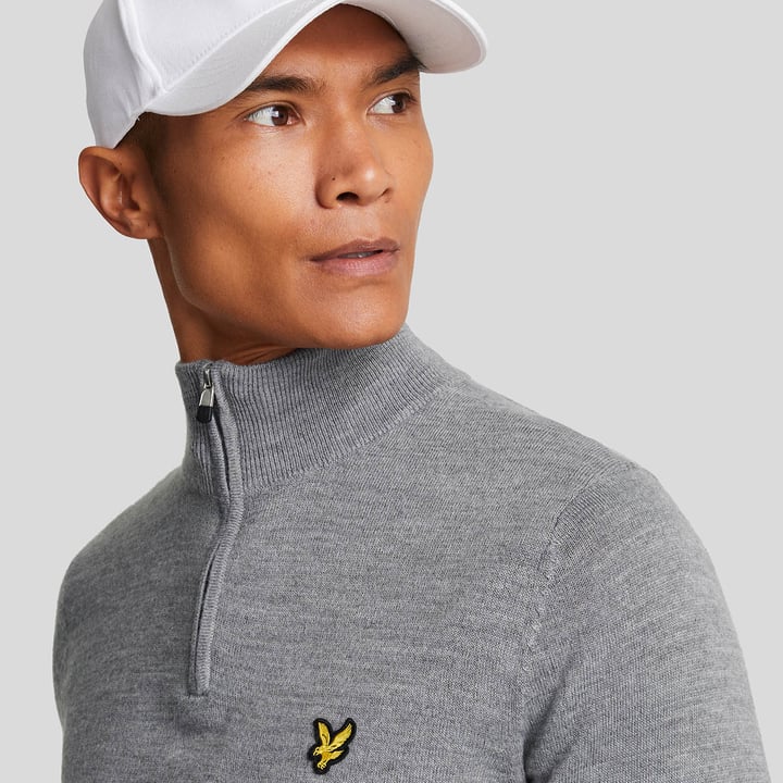 Merino Blend Quarter Zip Grå Lyle & Scott Merino Blend Quarter Zip Grå Lyle & Scott