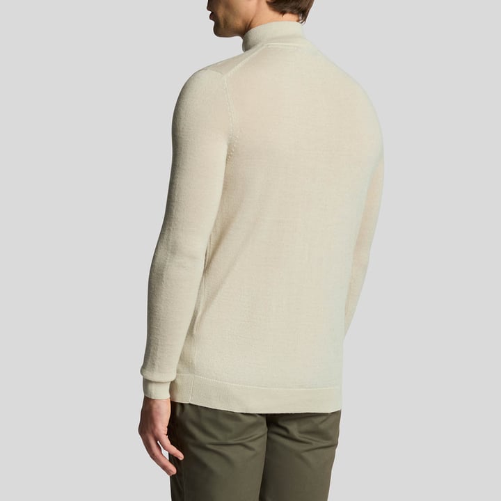 Merino Blend Quarter Zip Beige Lyle & Scott Merino Blend Quarter Zip Beige Lyle & Scott