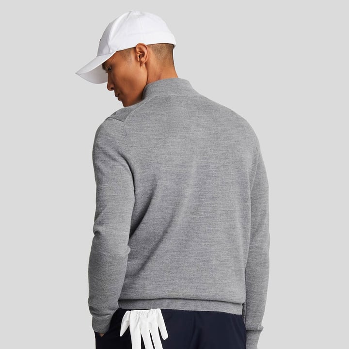 Merino Blend Quarter Zip Grå Lyle & Scott Merino Blend Quarter Zip Grå Lyle & Scott