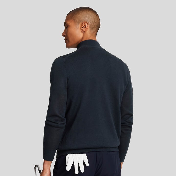 Merino Blend Quarter Zip Blå Lyle & Scott Merino Blend Quarter Zip Blå Lyle & Scott