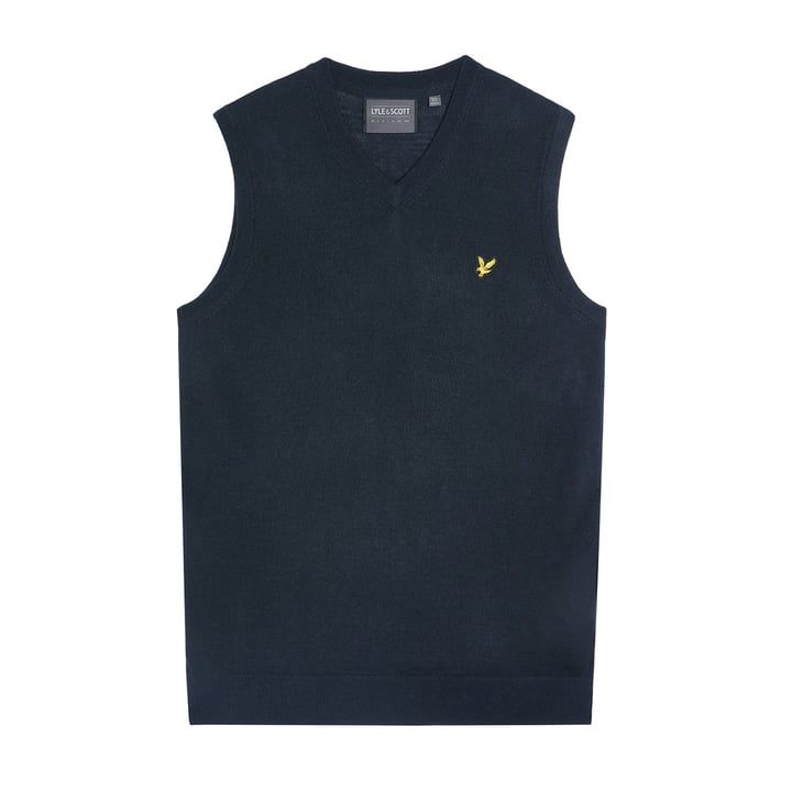 Slipover Merino Blend V-Neck Blå Lyle & Scott Slipover Merino Blend V-Neck Blå Lyle & Scott