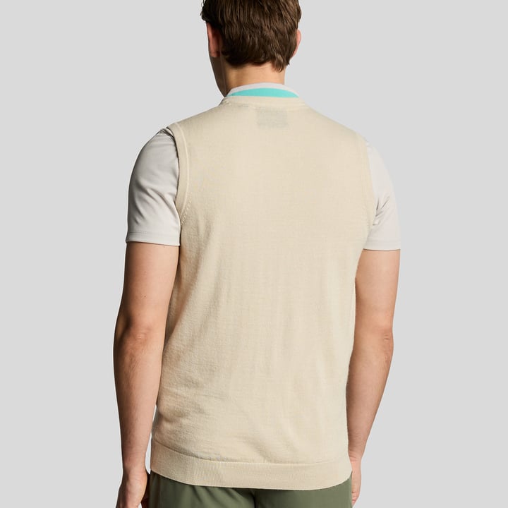Slipover Merino Blend V-Neck Beige Lyle & Scott Slipover Merino Blend V-Neck Beige Lyle & Scott
