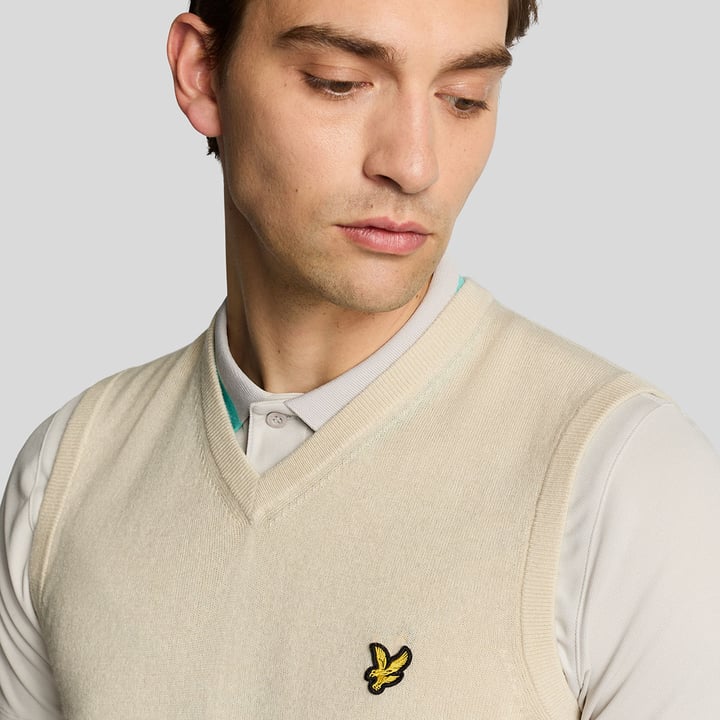 Slipover Merino Blend V-Neck Beige Lyle & Scott Slipover Merino Blend V-Neck Beige Lyle & Scott